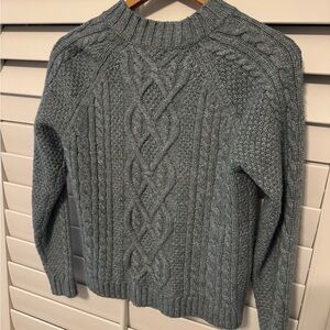 Abercrombie & Fitch Women's Blue Cable Knit Sweater